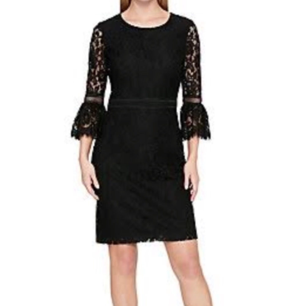 NWT Tommy Hilfiger Lace Bell-Sleeve Sheath Dress